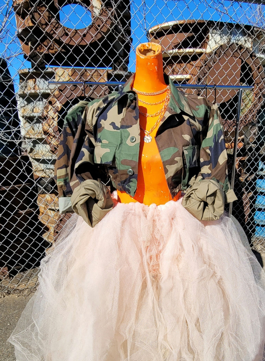 Dame Collections Cropped Army Jacket