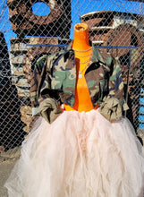 Load image into Gallery viewer, Dame Collections Cropped Army Jacket
